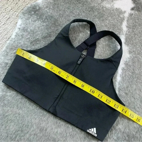Adidas Ultimate Zip Front Sports Bra - Picture 10 of 10